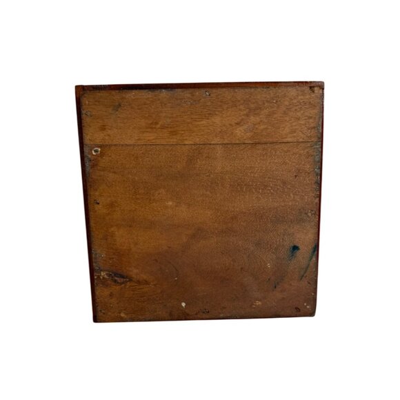 Retro Kitchen Wooden Box Mushroom Apple Rustic 70s Style Hand Painted Storage - Picture 8 of 16